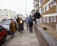 Chris walking on walls